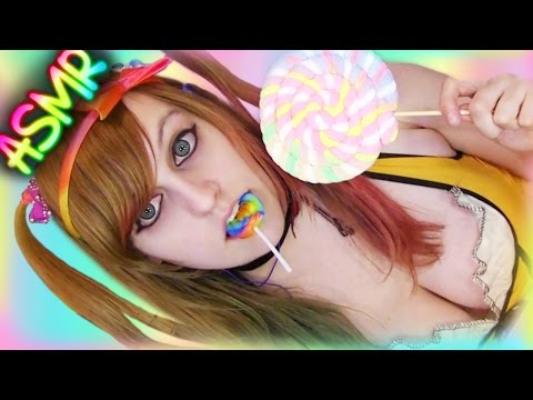 ASMR 🍭 Marshmallow Lollipop ░ SHOCKING ENDING!!! ♡ Licking, Mouth Sounds, Food, Eating, Crinkle ♡