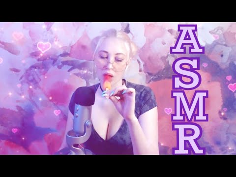 ASMR licking, sucking, eating, kissing ice cream
