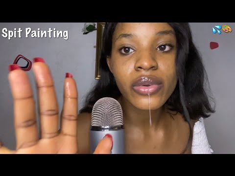 ASMR Spit Painting with Extra Spit & Gargles| Personal Attention~ Positive Motivation| Mouth Sounds