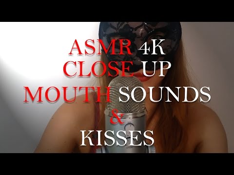 ♡ASMR 4K ♡ Asmr Super Close Up ♡ Kisses and Mouth Sounds Ear to Ear Ultra HD (3840 * 2160)