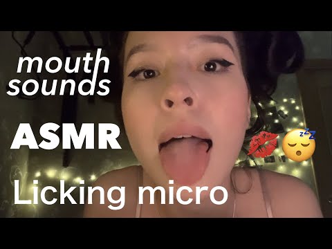 ASMR Licking micro | mouth sounds | kisses | АСМР Ликинг микро | звуки рта | поцелуи