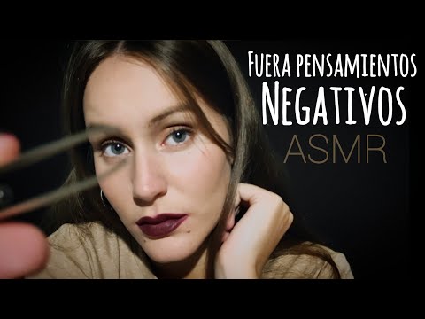 ASMR🎧Quitando tus Pensamientos Negativos - Visuales y Susurros MUY RELAJANTES🌙 - ASMR español