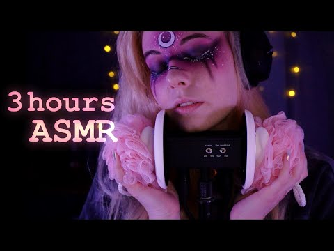 ASMR 3 hours | "everything will be okay" Whispering & Loofah Sounds for Sleep