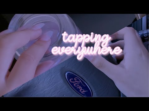 ASMR in my car + around my house (Tapping)