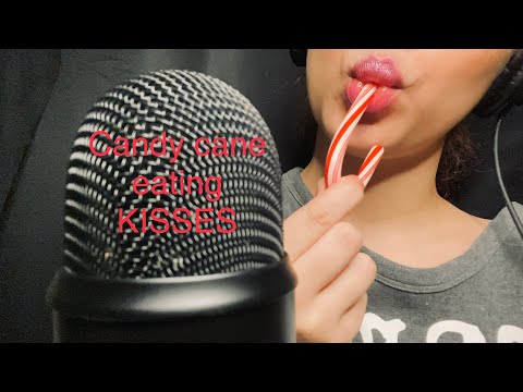 Kayy ASMR|Eating Candy Cane|Soft KISSES|Satisfying Mouth Sounds|ASMR🍭💋