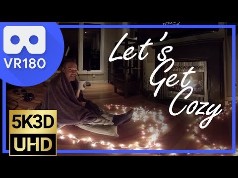 VR180 ASMR ❤️ Let's get cozy by the fireplace! (Fireplace Sounds)