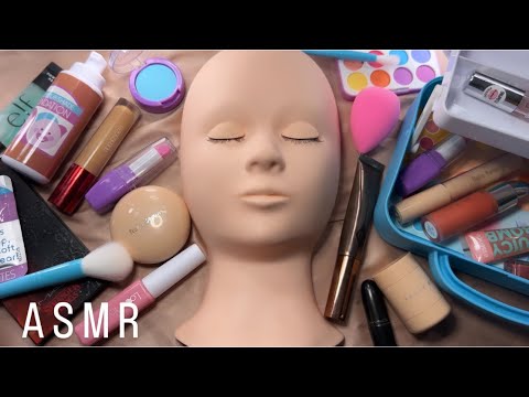 ASMR| Makeup on Mannequin 💄(Whispered, tapping, relaxing..)
