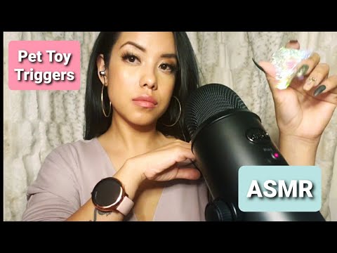 ASMR| BEST Pet Toys Triggers Mic Brushing Fast Nail Tapping Crinkle Scratching  INTENSE Tingles