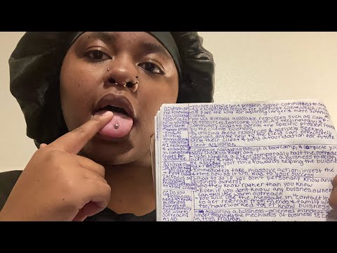 ASMR Page licking with finger licks 👅💦📝