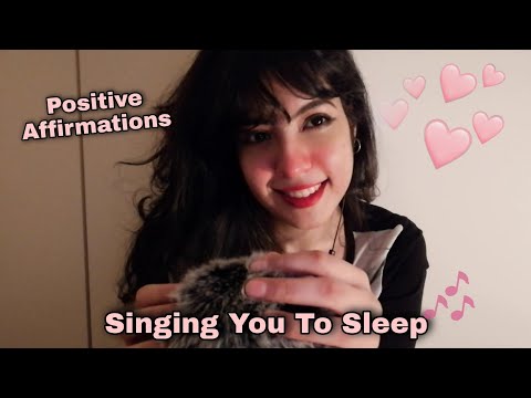 ASMR Singing You Positive Affirmations To Sleep & Humming ❤♬♩♪♩