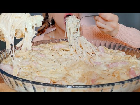 ASMR ハムマカロニチーズグラタン Ham Macaroni Cheese Gratin 【咀嚼音/ Mukbang/ Eating Sounds】