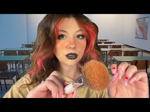 ASMR E-Girl Does Your Makeup In Detention 😤📕 (roleplay)