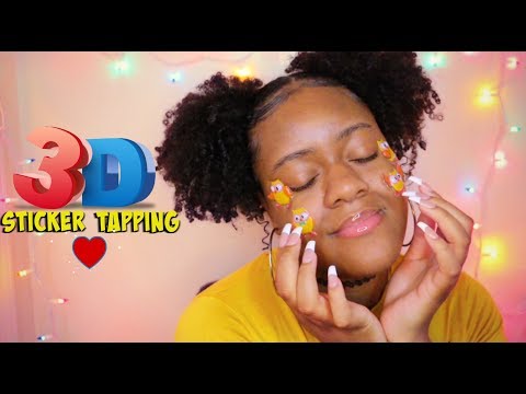 ASMR | 3D STICKER TAPPING + DRY MOUTH SOUNDS ❤️✨