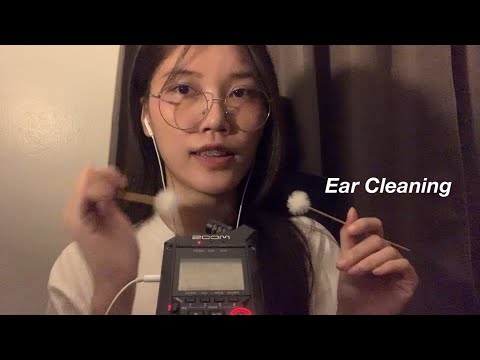 ASMR Ear Cleaning 30 minutes | Repeat with black screen for sleep zZ