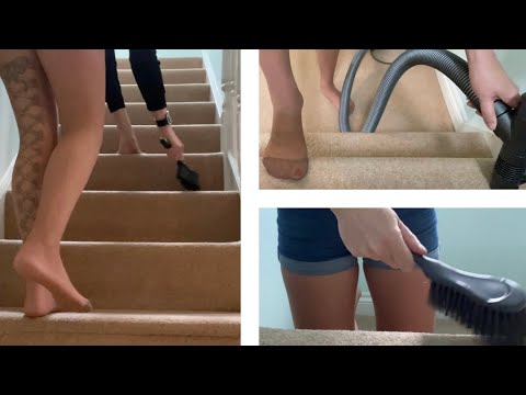 ASMR Sweeping the Stairs and Vacuuming