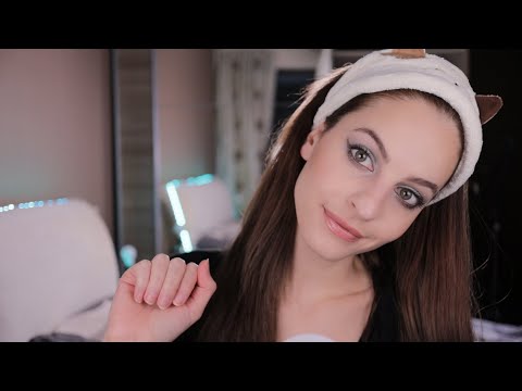 ASMR Sleepover on a rainy day ☔ (calming treatments on u before sleeping for ur extra relaxation)❤️