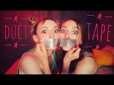 ASMR Duct tape only for you 😷 sticky sounds 🤪