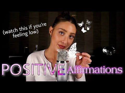 ASMR POSITIVE AFFIRMATIONS FOR WHEN YOU ARE FEELING DOWN | SOFT SPOKEN & SLOW TRIGGERS