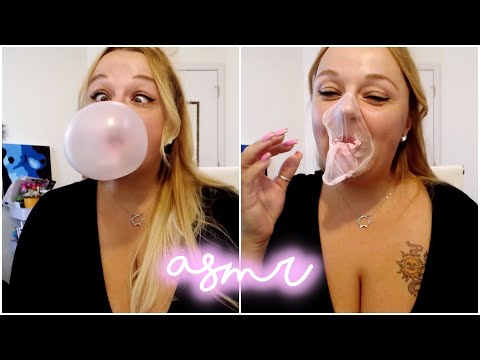 ASMR | Teaching you to BLOW BUBBLES | Gum Crackling | Bubble Gum Blowing | Gum Popping
