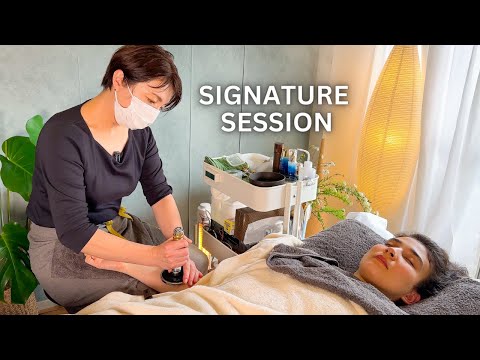ASMR Getting Face, Hand, Nose, Head and Neck Therapy in Tokyo