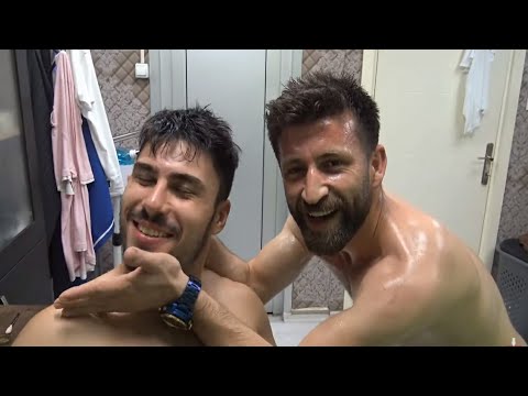 ASMR TURKISH MASSAGE BARBER= SPORTS MASSAGE THERAPY= SHAMPOO MASSAGE =head,back,arm,ear,face massage