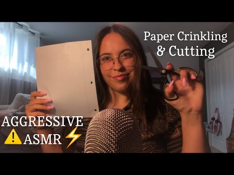 AGGRESSIVE Paper Crinkling & Cutting ASMR Myke’s Custom Video