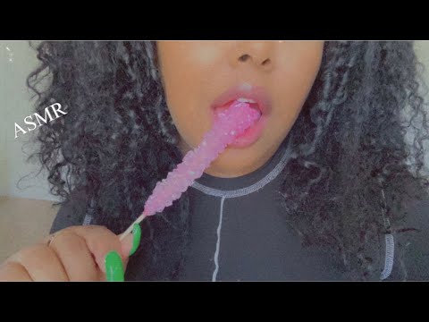 ASMR Giant Rock Candy Eating / Mouth Sounds Crunchy 🍭🤤