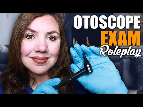 ASMR Up Close Ear Otoscope Exam Binaural Sound / Latex Gloves and Personal Attention