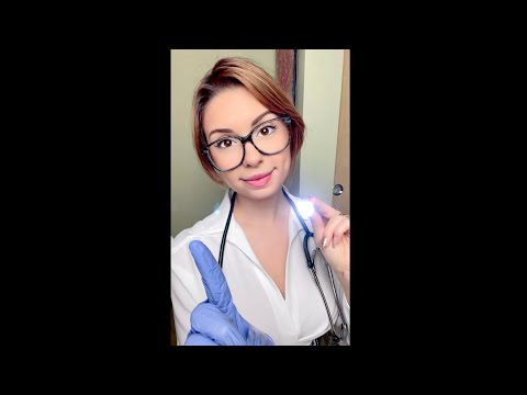 ASMR FAST Nurse Exam in Bed Medical Roleplay #shorts personal attention, Eye exam, Cranial Nerve 💤