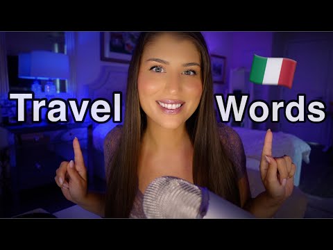 ASMR | Learn Italian Useful Travel Words 🇮🇹 (Whispered, Writing Sounds)