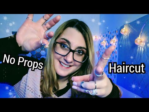 Propless ASMR Haircut Roleplay CUT CUT CUT (Visual Triggers & Mouth Sounds)