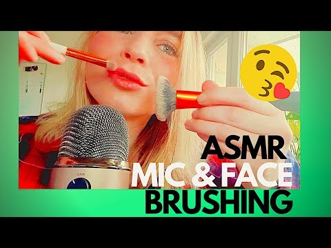 [ASMR] Mic & Face Brushing, Kiss Sounds + CLOSE UP Personal Attention (german/deutsch) [binaural]