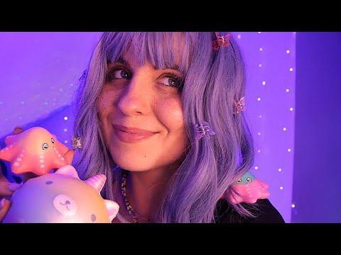 ASMR 🍓 ROLEPLAY : Vendeuse de squishy (tapping, sticky fingers) 🍰🦄🧸🐰🍉