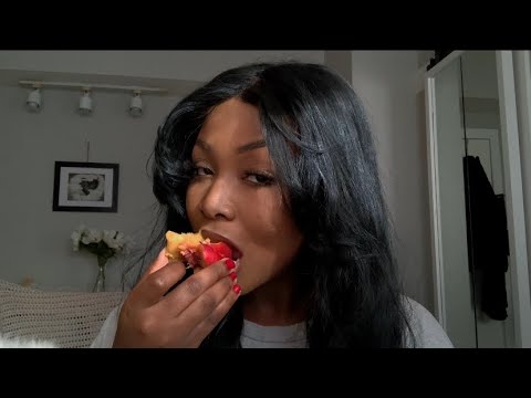 {ASMR} Eating Random Snacks | Mouth Sounds + Tapping