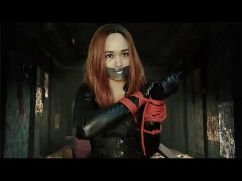 ASMR KIDNAP Roleplay: BLACK WIDOW trapped in a Building (Part 1) Duct tape, Leather, Gloves