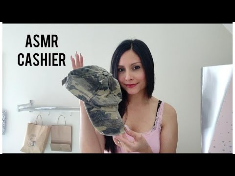 ASMR- Clothing and make-up cashier check out RP
