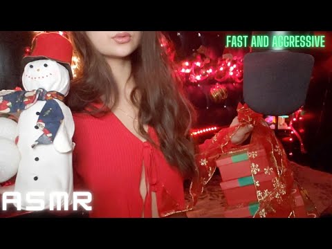 Asmr Whispered Relaxing Christmas Mic Triggers,Fast And Aggressive Tapping And Scratching Long Nails