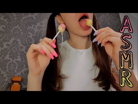 ASMR° double lollipop licking (WET, MESSY, SLOPPY)