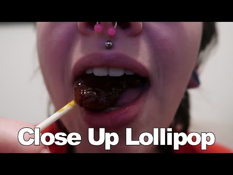 ASMR Up Close Lollipop Eating [Mouth Sounds]