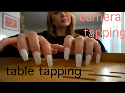 asmr tapping up to the camera!! table/camera tapping, visuals