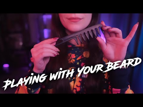 ASMR Playing with Your Beard 💎 No talking