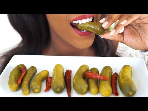 ASMR SPICY PICKLES CHALLENGE | CRUNCHY EATING SOUNDS