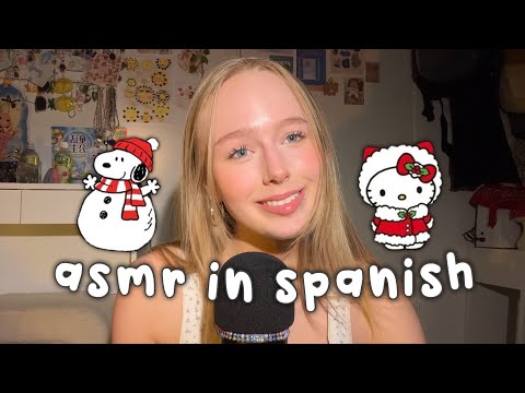 ASMR en español 🇪🇸 | close whispered spanish trigger words ~ christmas edition🎄