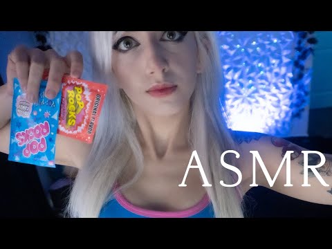 ASMR whisper Vlog , trying candy