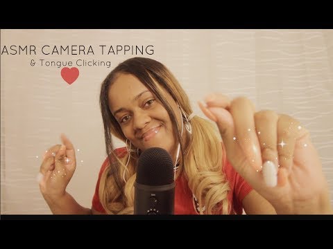 ASMR Camera Tapping & Hand Movements (Tongue Clicking&Singing)