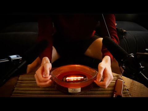 ASMR with a crackling candle I found