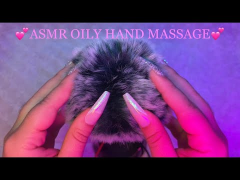 oily wet hand asmr 💦 {LONG NAILS, WHISPERING, LENS TAPPING}