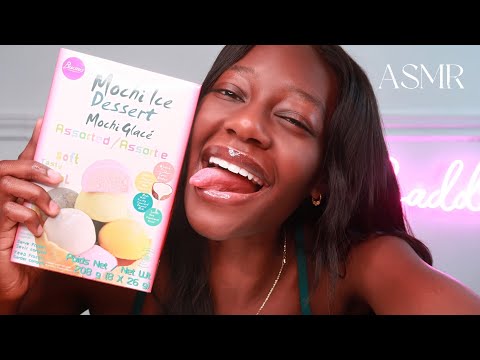 ASMR I TRIED EATING MOCHI ICE CREAM FOR THE FIRST TIME!