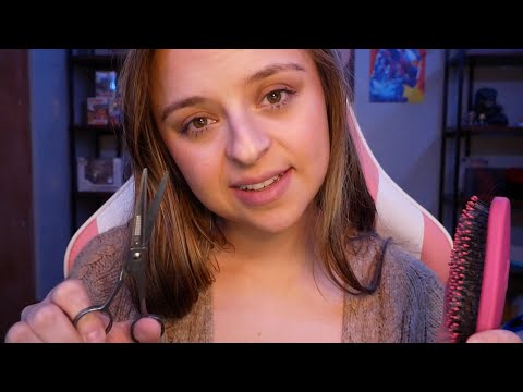 ASMR~ Flirty Unprofessional Haircut | Personal Attention + Gum Chewing