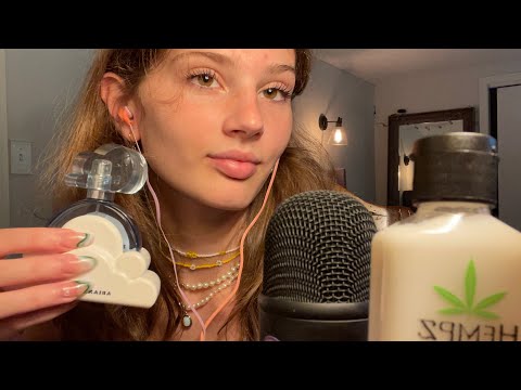 ASMR fast tapping + scratching on white items !🤍
